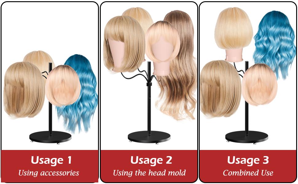 Amazon.com: Lhysn Wig Stands - Multiple Wig Hanger Display  display picture 2