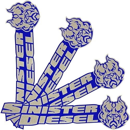 Sinister Diesel Pegatinas - Paquete de 4 7"x2"