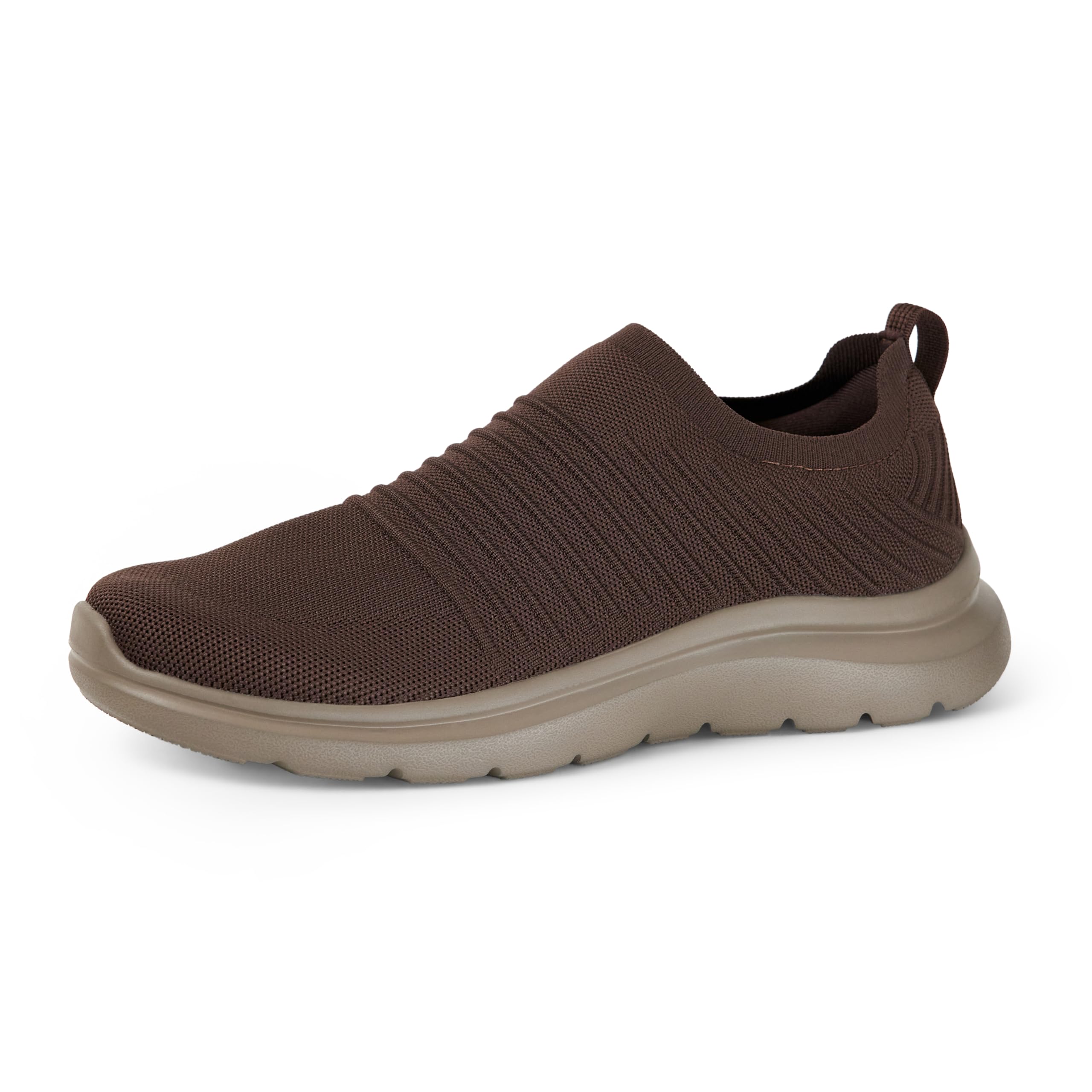 Amazon Essentials Men's Slip-On Walking Shoes, Brown, 7.5