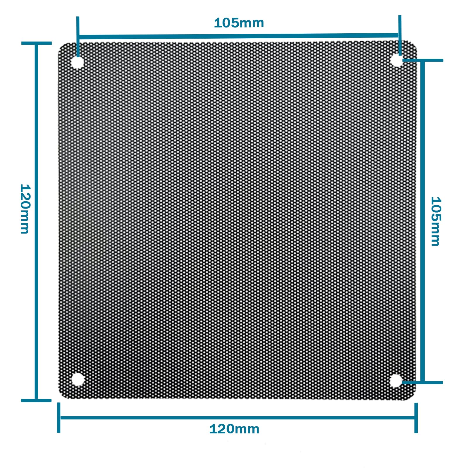 10 ventole in PVC da 120 mm, filtro antipolvere per PC, copertura antipolvere per computer (120 mm x 120 mm)