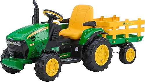 Miniatura 8 de Peg Perego John Deere Adventure Trailer, Green & Husqvarna 585729102 Toy Trimmer