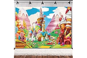 SVBright Candy Land Christmas Backdrop