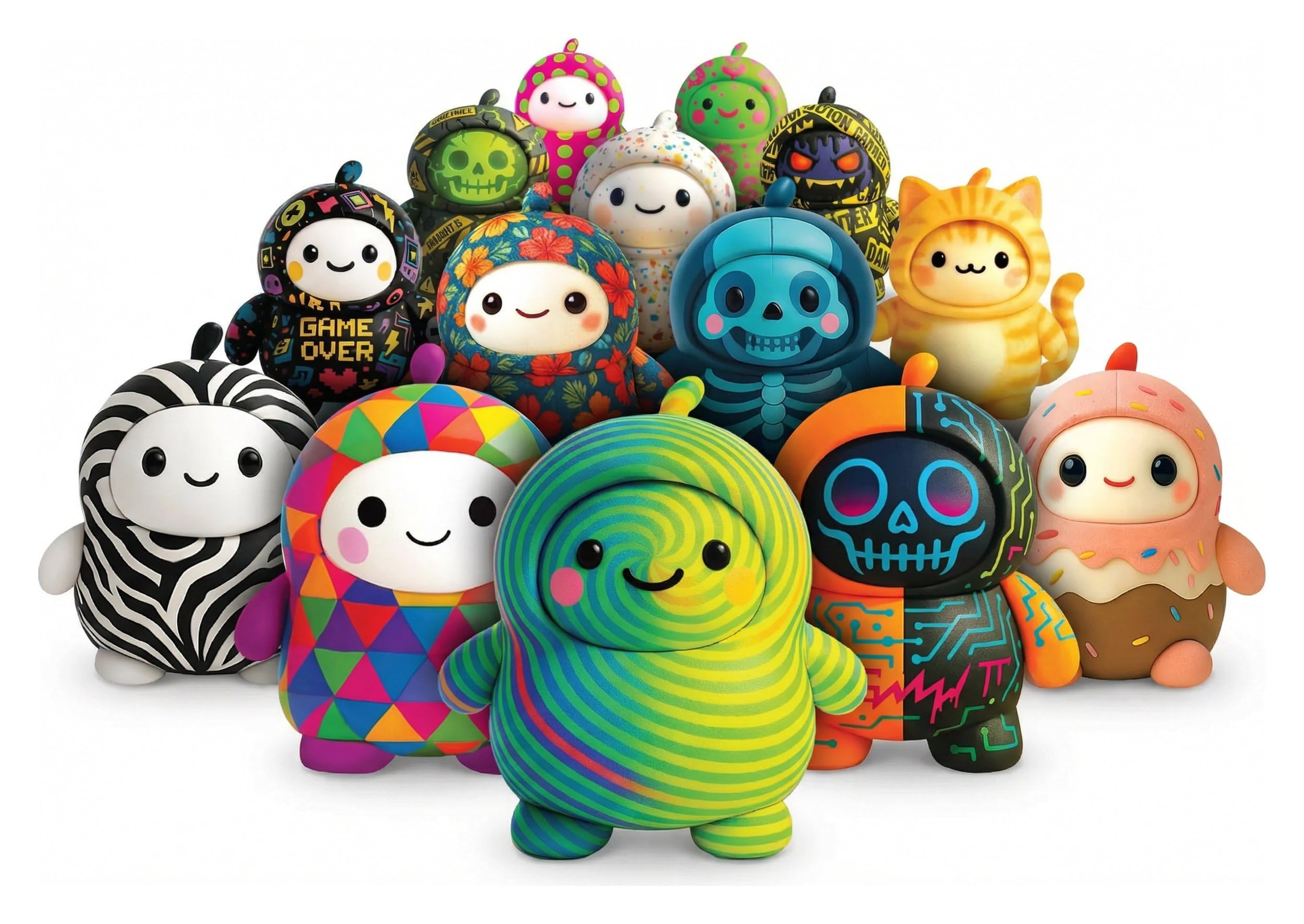 LamaTama Elektronische Sammelfiguren 6 cm Serie 2 heo Exclusive Blind Box Display (26)