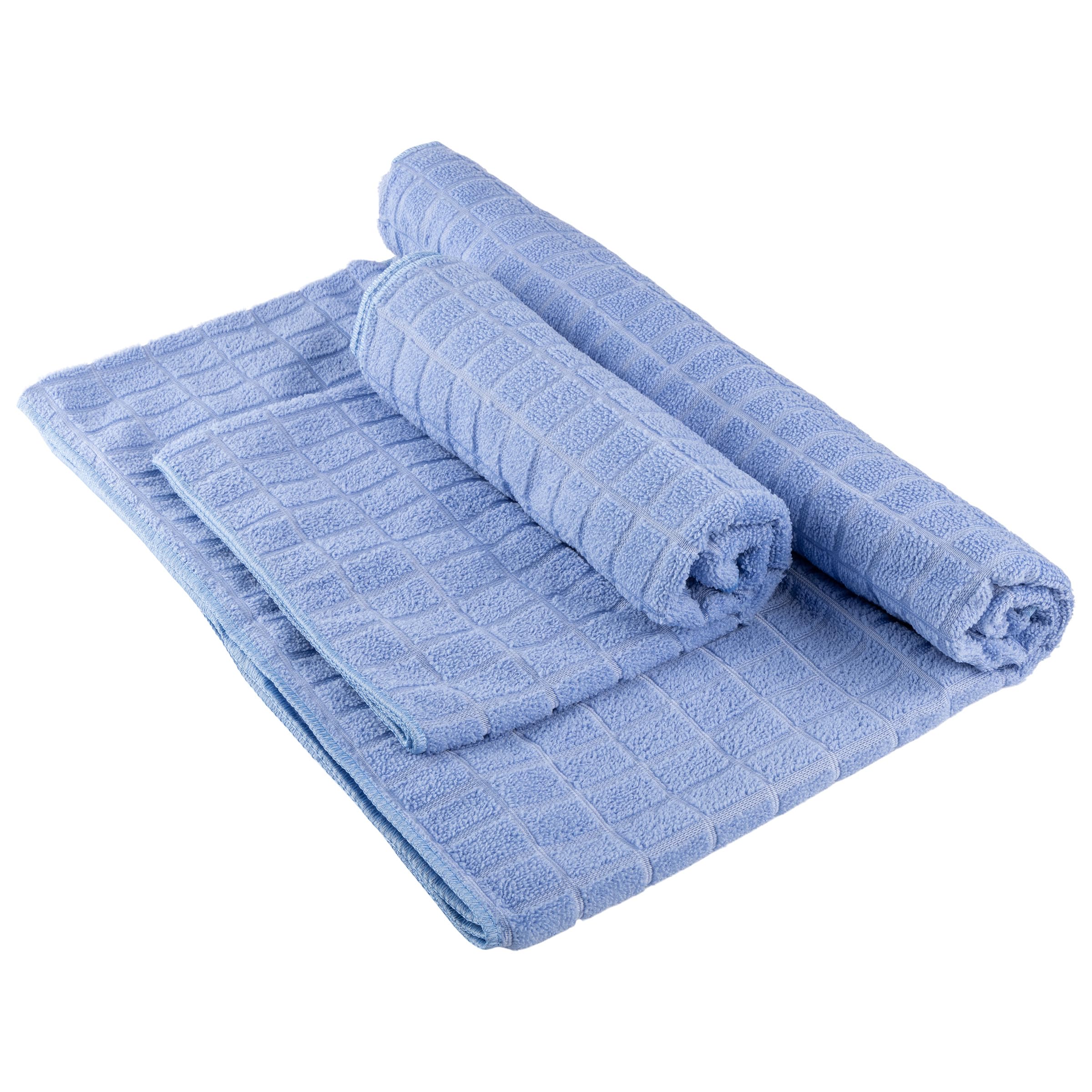 Wakeman Yoga Mat Towel and Gym Towel Set - 2-Piece Non Slip Set for Hot Yoga, Pilates, and Gym - 72” x 24” Sweat Absorbent and Quick Drying Blanket with Corner Pockets for Mats (Blue)-image-22