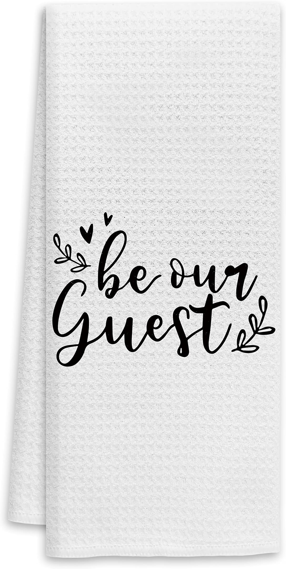 Voatok Be Our Guest Towels - Funny Housewarming & Wedding Guest Towels for Bathroom & Kitchen