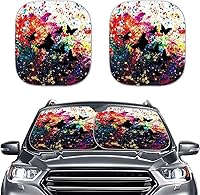 Vista 14 de Howilath Sombra de ojos de belleza, 2 unidades, parasol universal para parabrisas, accesorios para vehículos, cubierta anti-UV