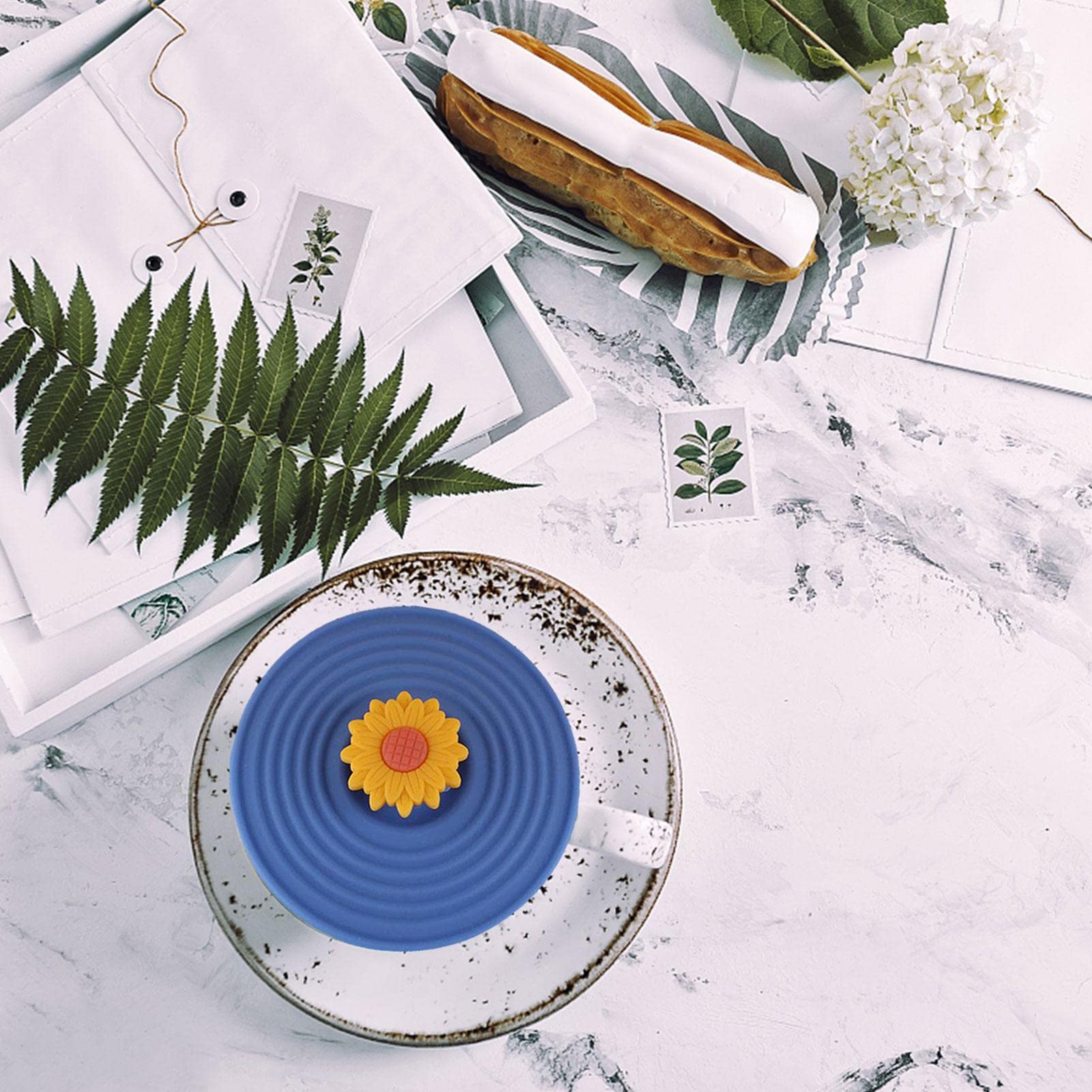 Gjinxi Lot De 4 Couvercles De Tasses En Silicone Multicolores