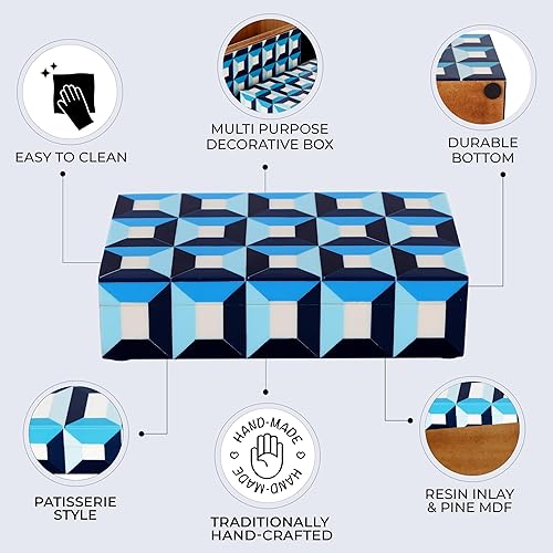 Miniatura 3 de Handicrafts Home Colección Patisserie - Joyero decorativo hecho a mano para recuerdos, baratijas y decoración del hogar, caja para almacenamiento de