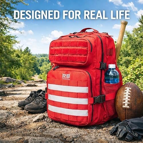 Miniatura 8 de Xtreme - Mochila táctica de mano de 30 litros para el trabajo, gimnasio y deportes de equipo con funda para laptop de 16 pulgadas, soporte para