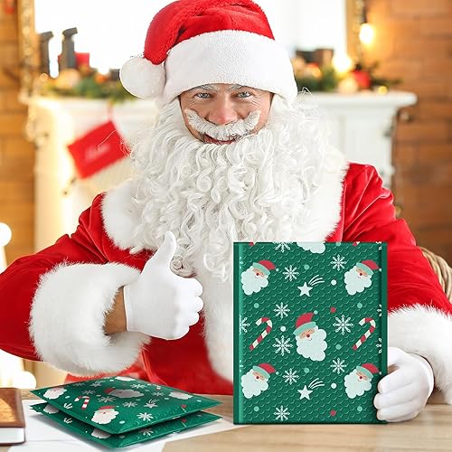 Miniatura 6 de Fuxury Sobres de burbujas de 8.5 x 12 pulgadas, paquete de 10 sobres acolchados de Navidad de tamaño utilizable de 8.5 x 11 pulgadas, sobres de