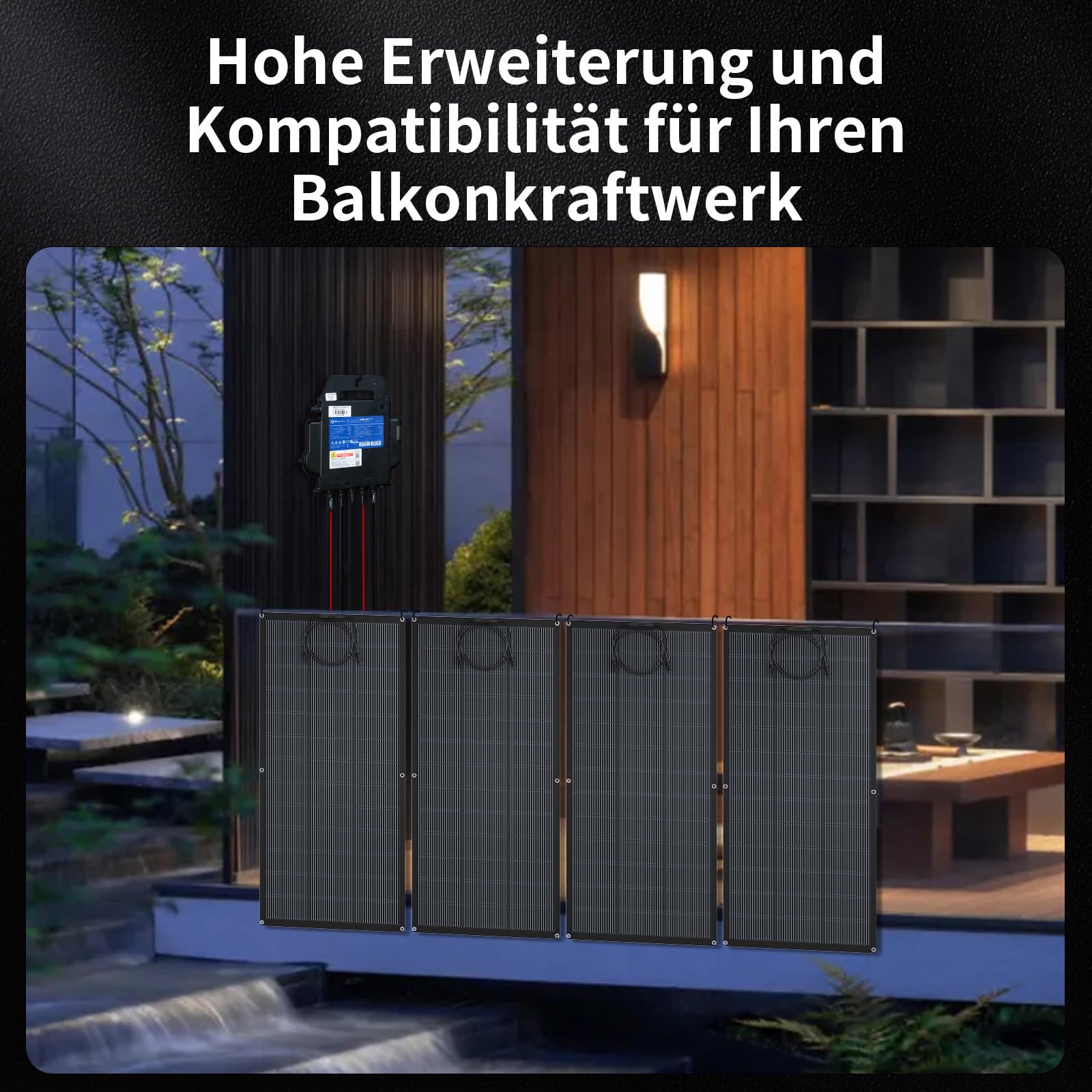 ECO-WORTHY 4 Stück Solarpanel Flexibel 200W ETFE 800W Flexible Solarmodule für Balkonkraftwerk