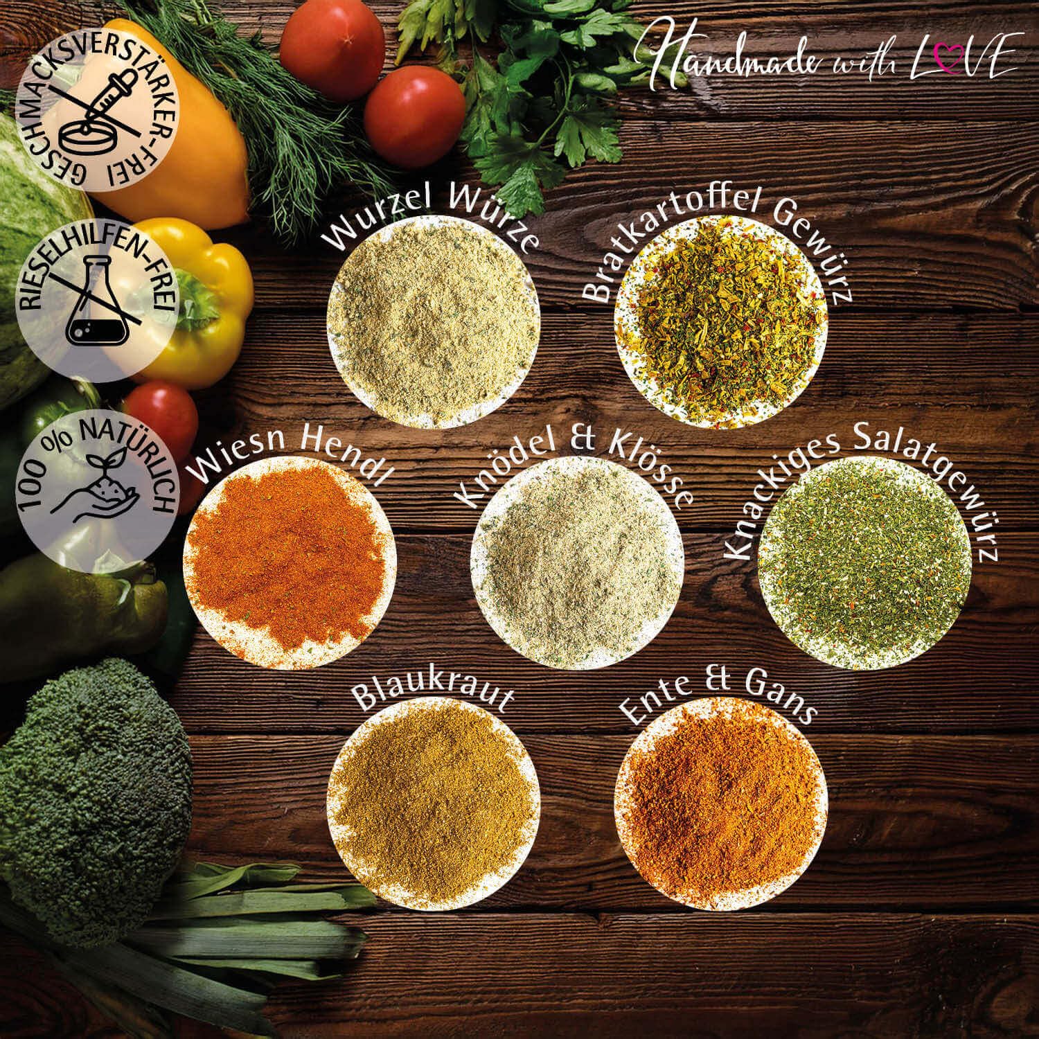 Hallingers Genuss Manufaktur Gewürz Geschenk-Set - Selektion unserer Besteller als Probierset in edlen Aromadosen & Tragetasche "Deftige Küche", Geschenkidee für Frauen Männer