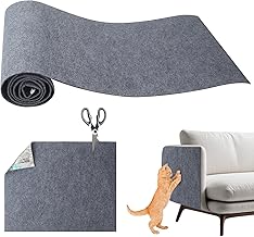 Cat Scratches Sofa Protection, Scratching Post for Sofa, 200 x 40 cm, Scratching Mat for Cats, Self-Adhesive, Scratch-Resistant Cat, Sofa for Wall and Corner, Protects Carpets and Sofas, Grey