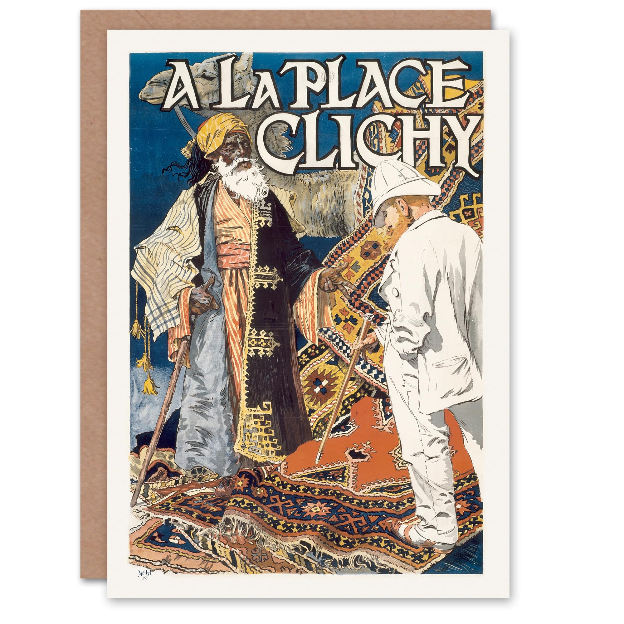 Artery8 Eugene Grasset Art Card Place Clichy Art Nouveau Advert