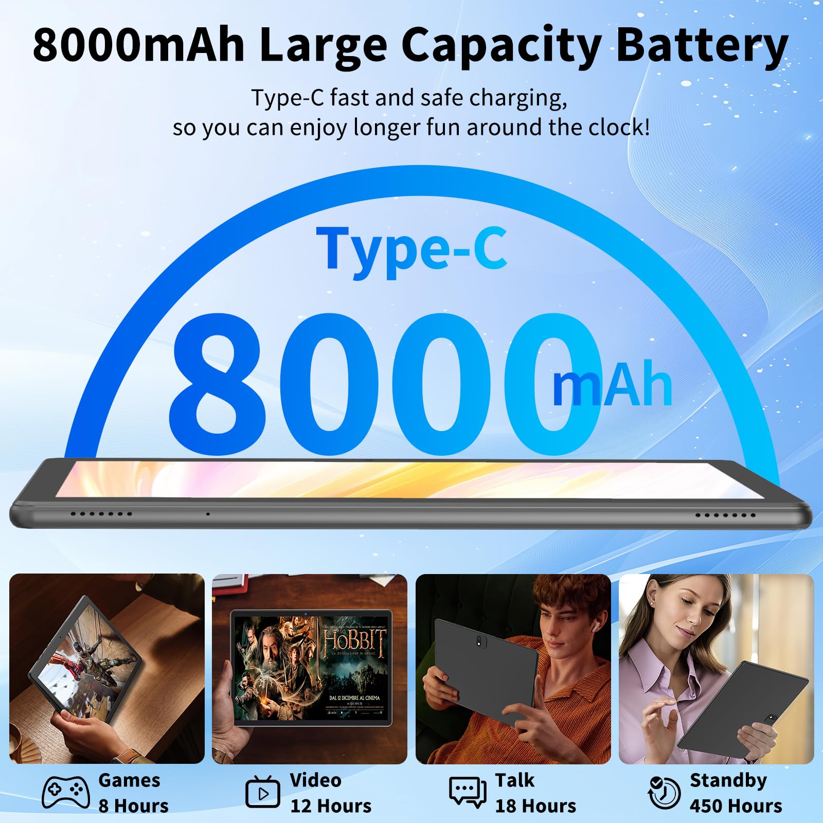 【新品未開封】Relndoo 2025 Android 15タブレット Amazon.com : 2025 Android 15 tablet with keyboard, 26GB+256GB+2TB