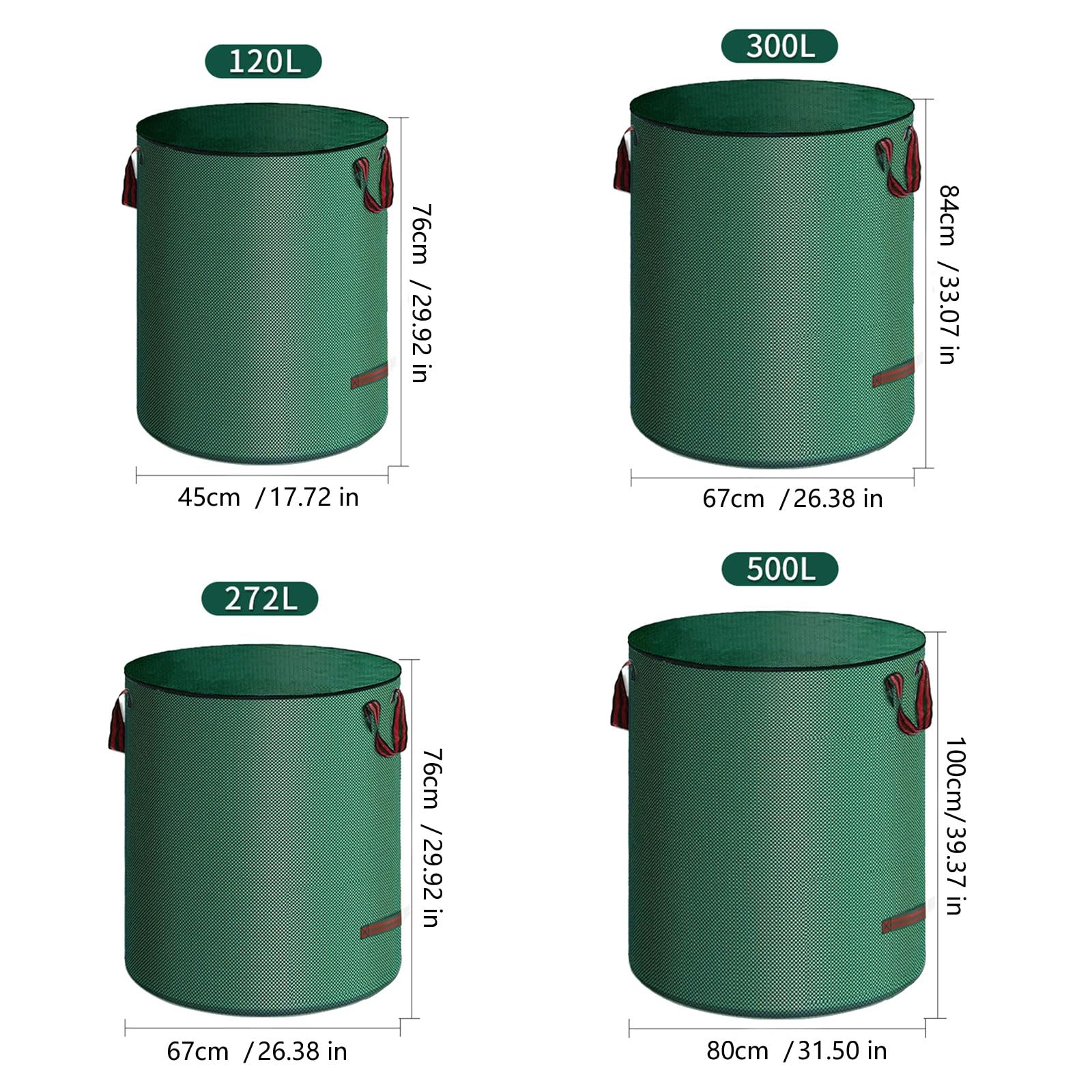 Bolsas y guantes de jardín, almacenamiento de residuos y bolsa de recogida de césped, soporte plegable para bolsas de basura, bolsas de herramientas para residuos de jardín, hojas de hierba, ideal