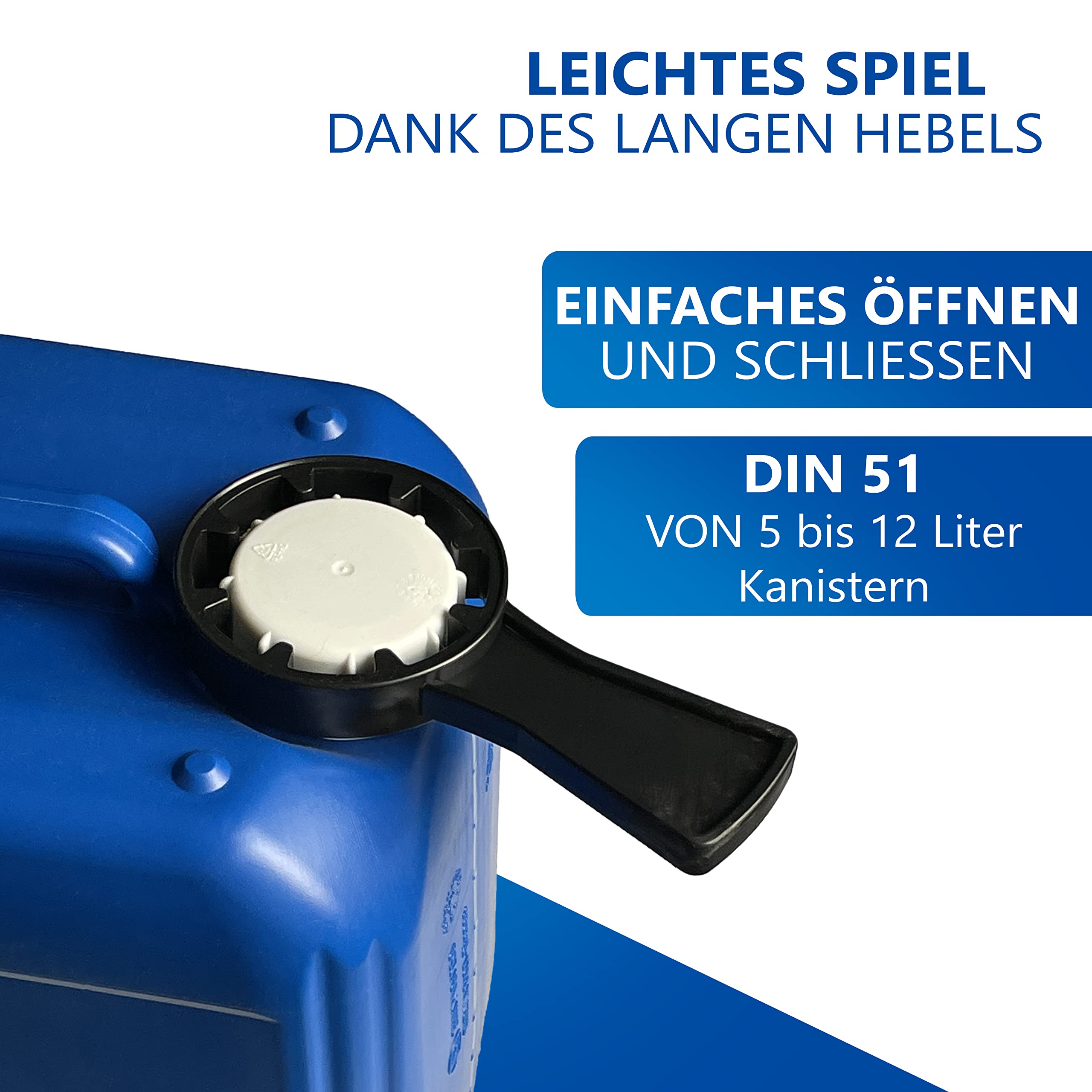 KLINNA - Lot De 3 Clés à Bidon Universelles Pour Couvercles DIN 41/51/61 - Ouvre-bidons Robuste Pour Bidons De 5 à 30 Litres - Outil Pratique Pour Jardin, Garage, Camping