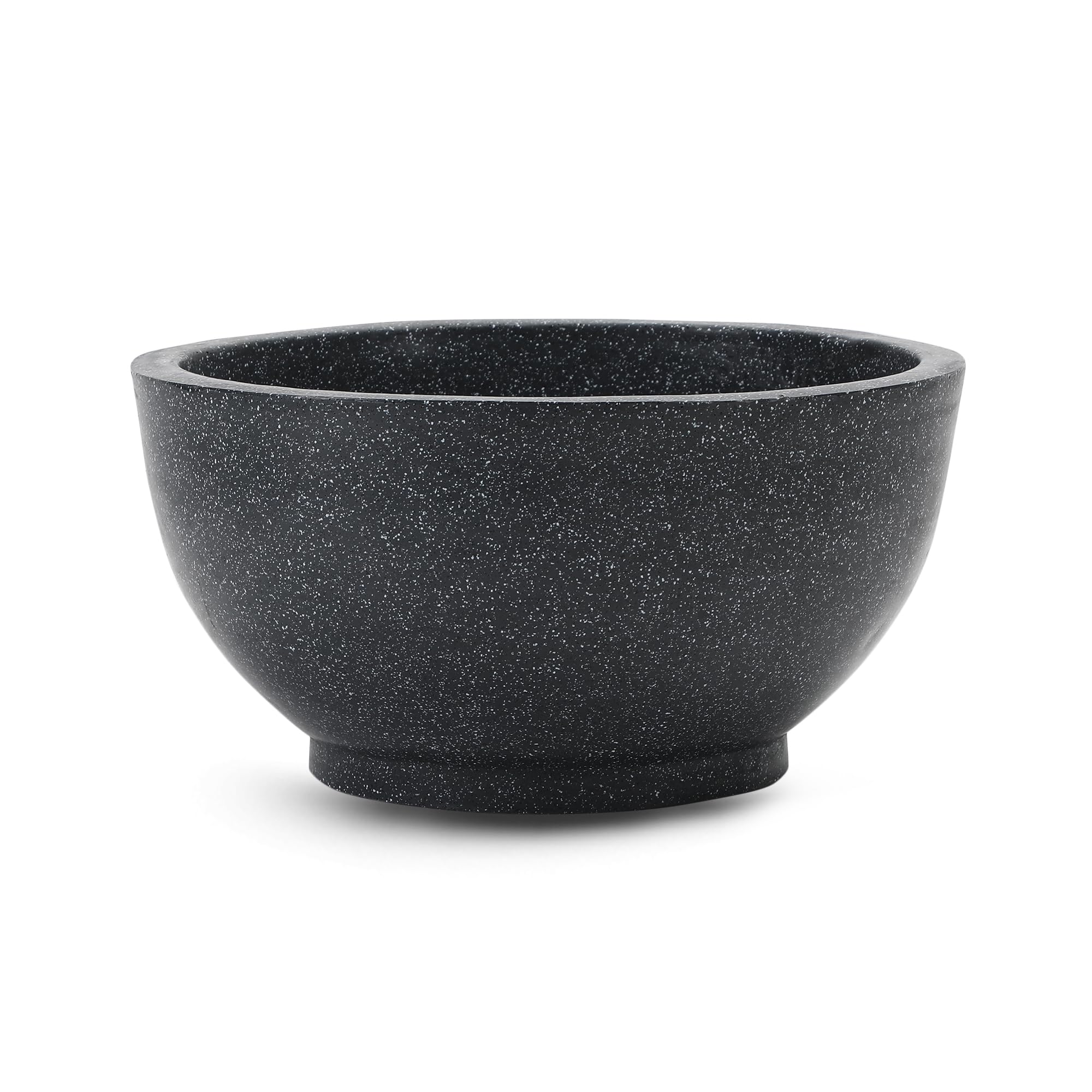 BonKaso 18 Inch Round Planter Pot (45X45X30 CM)| Dark Grey Marble Durable & Lightweight Polymer Flower Pot for Indoor & Outdoor Plants | Modern Gamla for Home, Balcony, Office & Living Room Decoration-image-4
