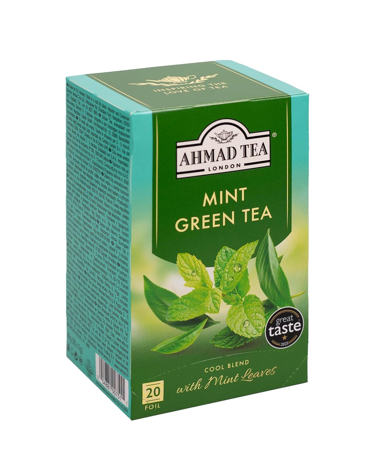 Ahmad Tea Mint Green Tea (formerly Mint Mystique) Flavored Green Tea with Mint Leaves 20ct (Pack of 6)