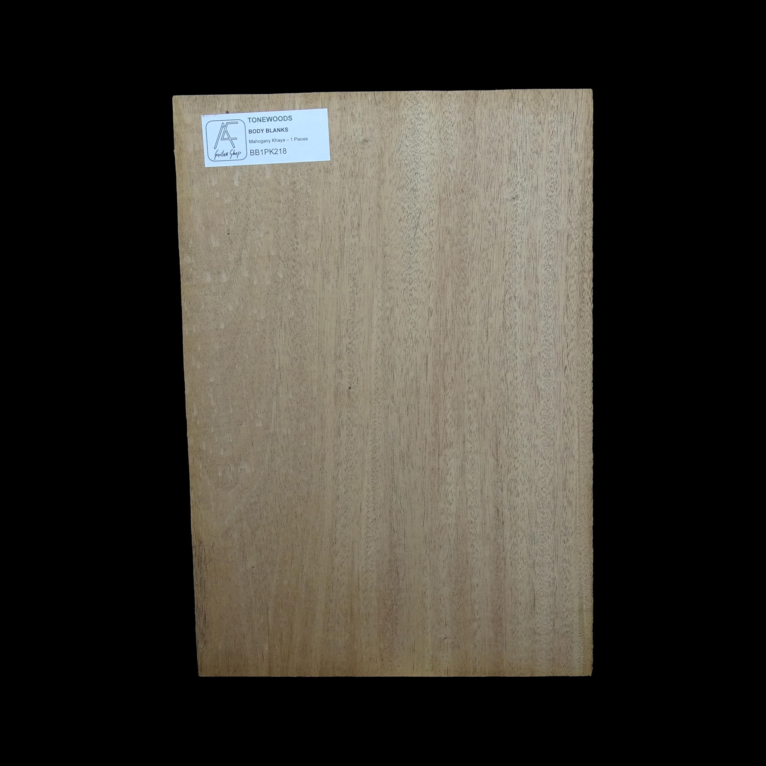 Corps de guitare acajou africain Khaya 1 pièce calibré BB1PK218