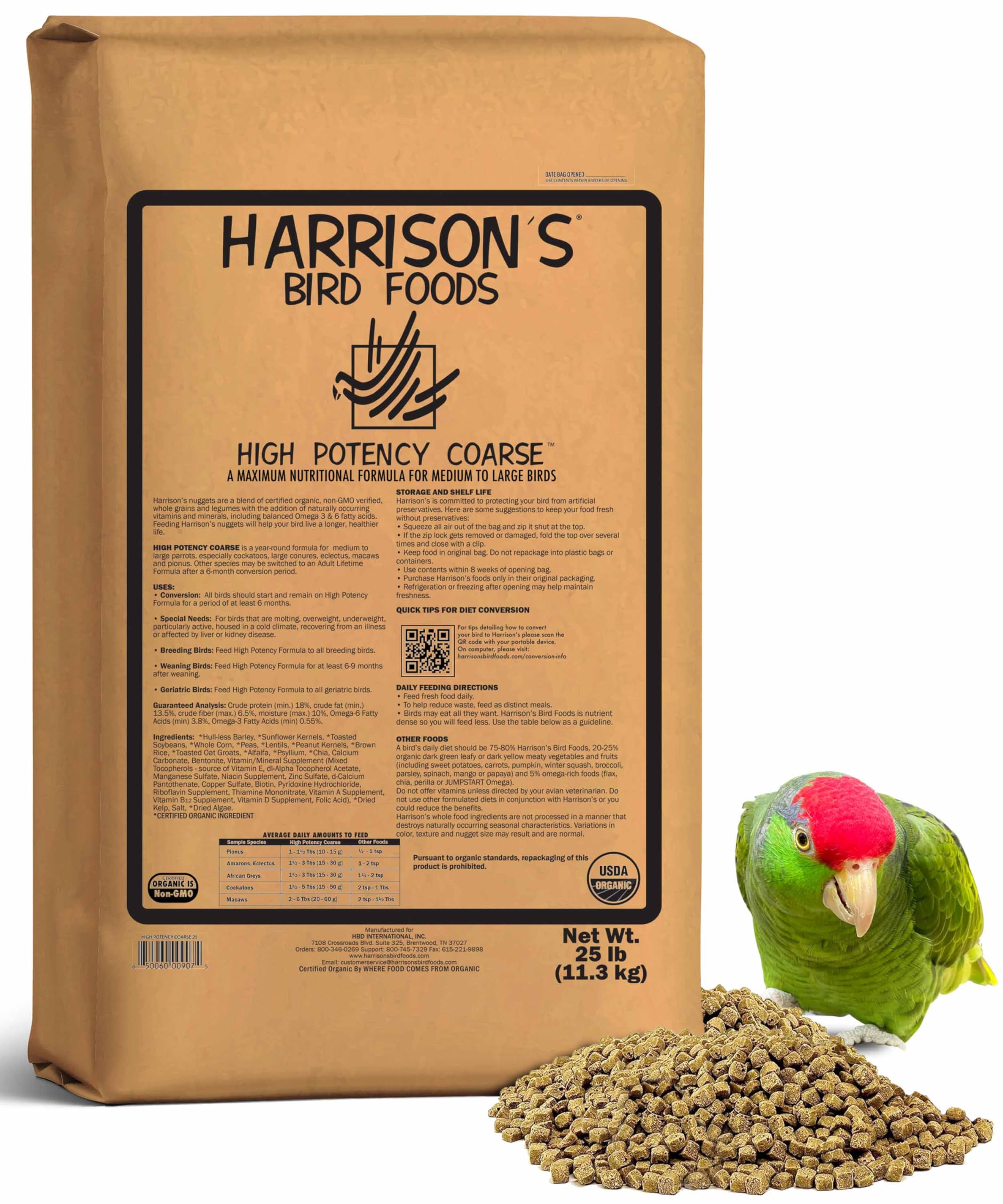 Harrison's High Potency Coarse - 11.3kgUSDA Organic