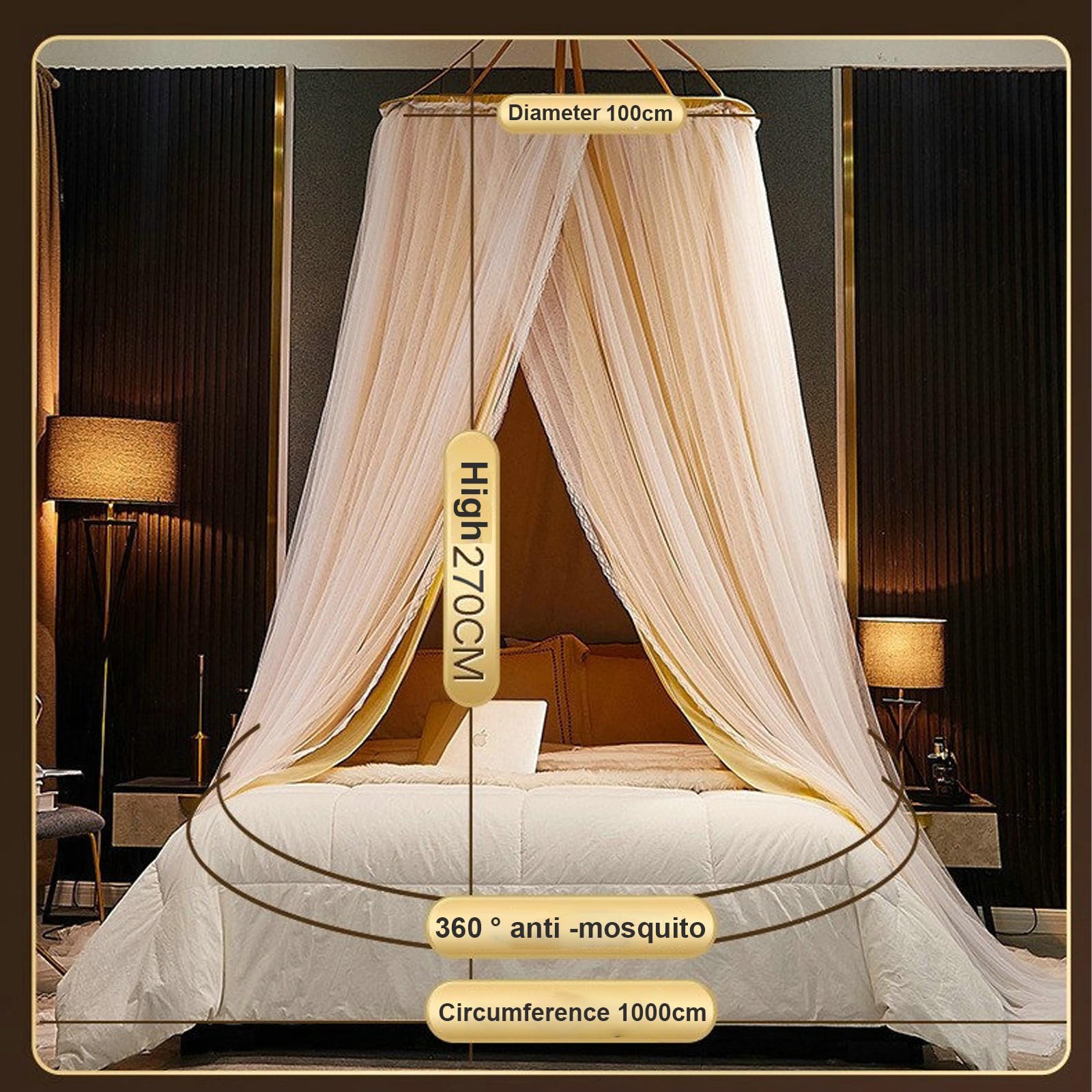 Moskitonetz Bett für Doppelbett Einzelbett, Insektenschutz für Babybett Kinderzimmer mit Klebehaken Schrauben Groß Hängend Himmelbett Vorhänge Mückennetz Travel für Reise und Zuhause (Rosa)