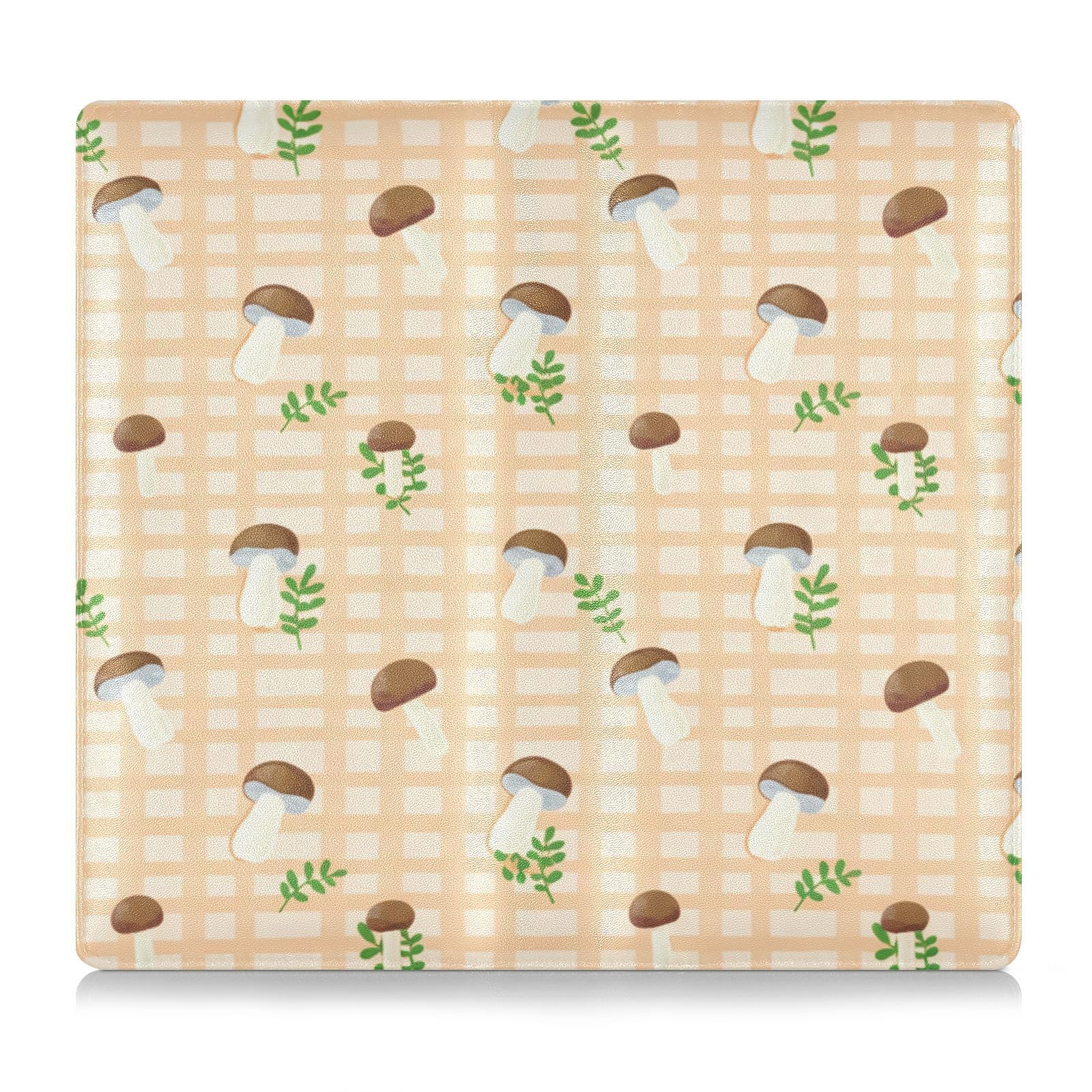 BURSTDDY Mushroom Leather Car Registration and Insurance Holder,Registration and Insurance Card Holder Glove Box Car Organizer Car Document Holder for Cards, Driver License