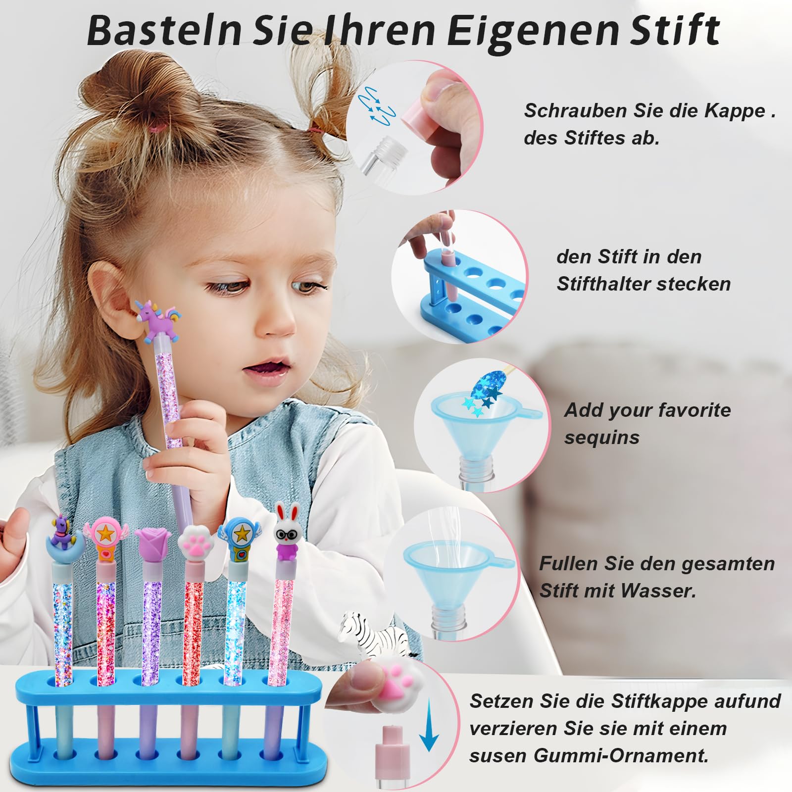 Fabrique a Stylo avec 72+ Accessoires, Kit Loisir Creatif Enfant 6-12 Ans