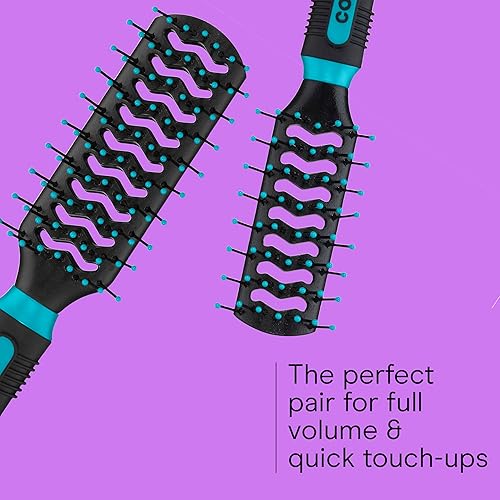 Miniatura 4 de Conair Salon Results - Juego de cepillos de ventilación para el cabello cepillo de viaje y cepillo de tamaño completo incluido el color puede variar