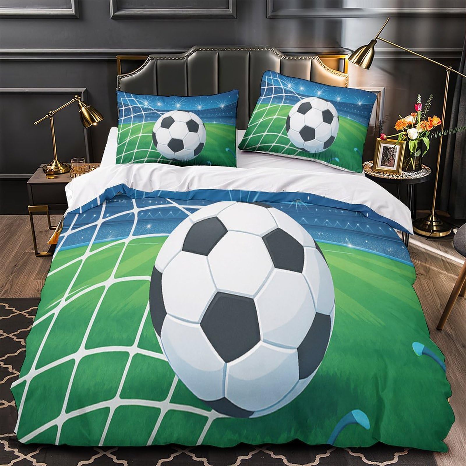 Sportsillustration ensemble de couette 220x240cm pour un cadeau de literie original