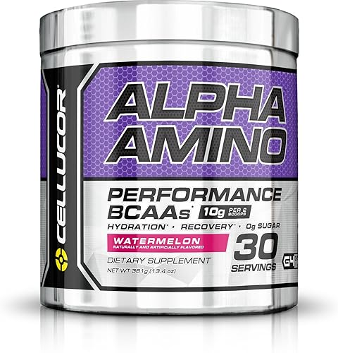 Cellucor Alpha Acid Suplemento con aminoácidos BCAA 103732 FRUIT PUNCH 1 1 Watermelon, Fruit Punch, Icy Blue Razz