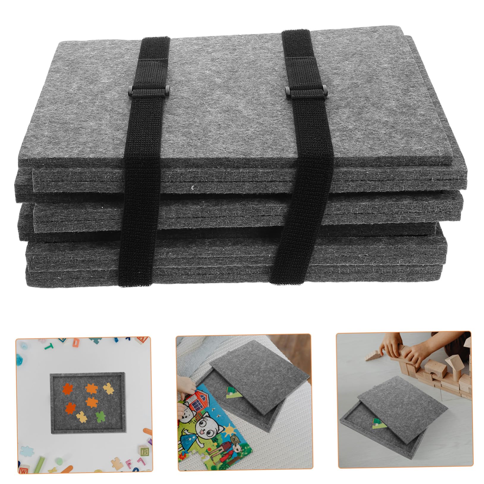 FRCOLOR Trieur de Pièces de Puzzle 6 Pièces en Feutre, Plateaux Empilables