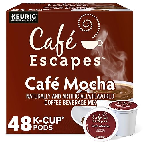 Miniatura 7 de Cafe Escapes Cafe Mocha Coffee Beverage cápsulas Keurig K-Cup de una sola porción 72 unidades 3 cajas de 24 cápsulas