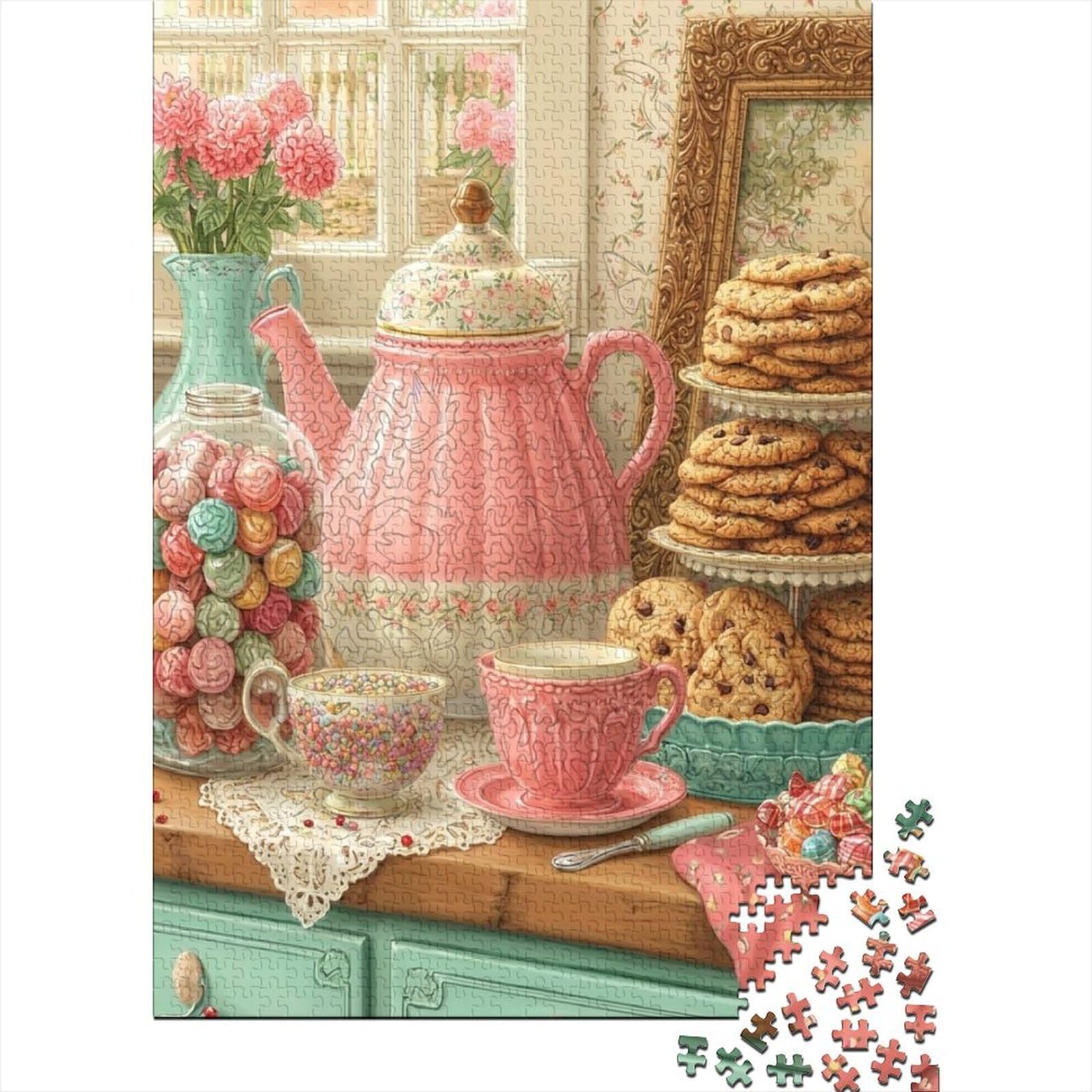 Vintage Tea Dessert Table 1000pc adult paper puzzle home decor
