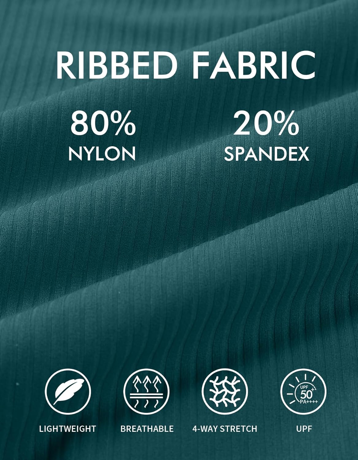 Charmo One Piece Swimsuit Women Zipper Sports Full Coverage Bathing Suits Ribbed Slimming High Cut Adjustable Straps Swimwear - Image 4