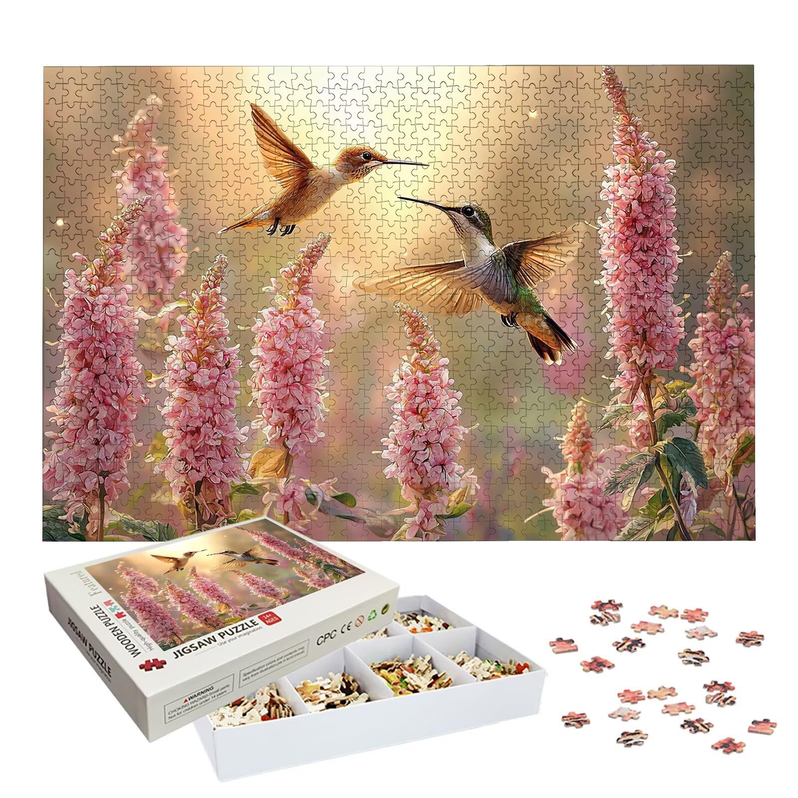 Puzzle 6000 Pezzi Colibrì, Puzzle Fiore 6000 Pezzi Arte per Adulti e Bambini, Misura: 179.5x105.5 cm, Puzzles Legno per Adulti con Squisita Scatola di Imballaggio, Regalo Donna, Regalo Uomo, -9215