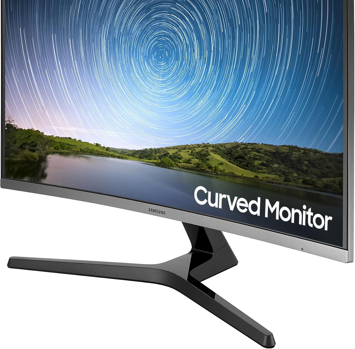 Samsung Monitor CR50 (C32R502), Curvo (1500R), 32", 1920x1080 (Full HD), VA, 75 Hz, 4 ms, FreeSync, HDMI, D-Sub, Ingresso Audio, Flicker Free, Eye Saver Mode, Dark Blue Gray