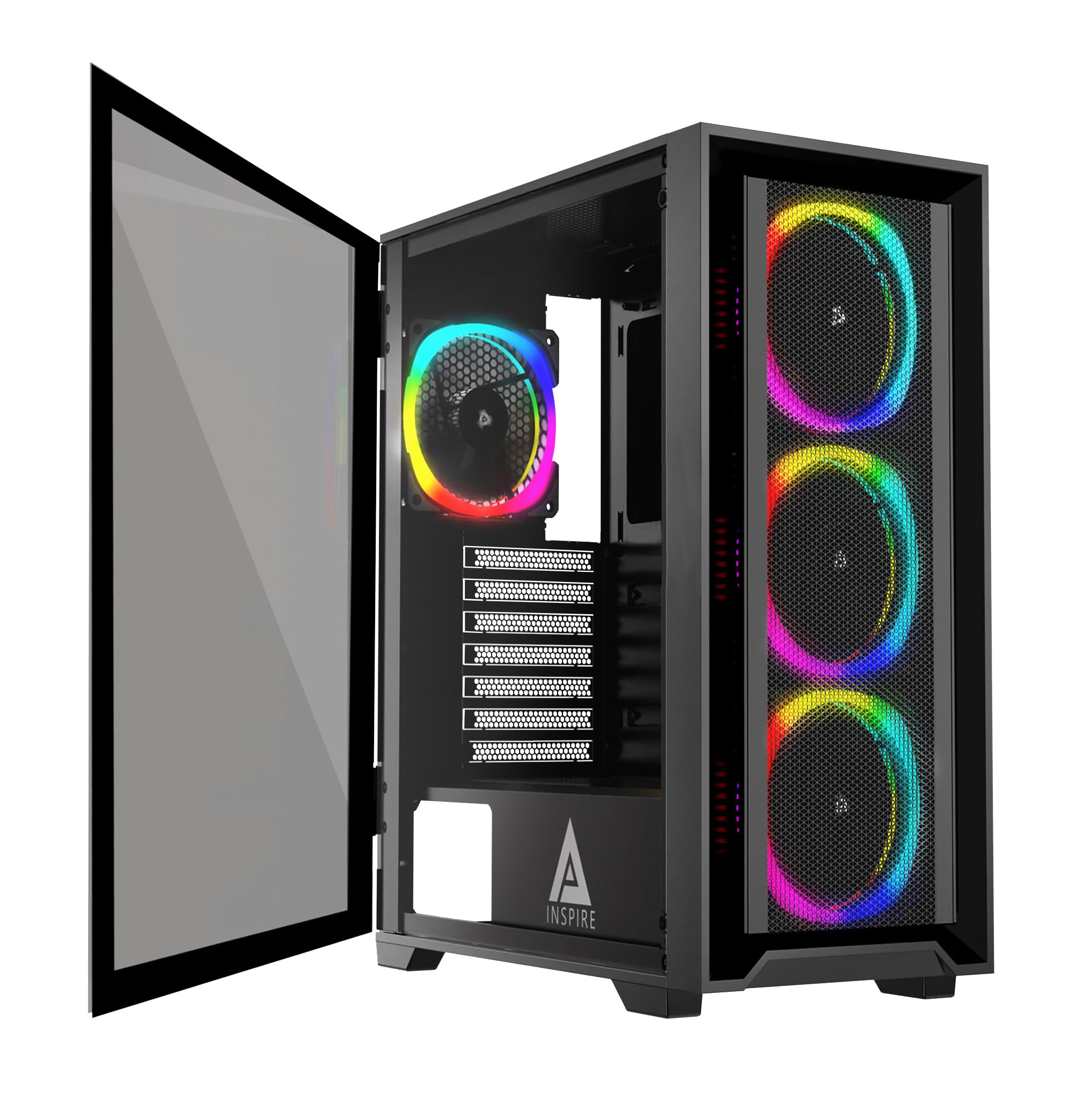 Amazon.co.jp: Apevia Inspire-BK Inspire ミッドタワー ATX