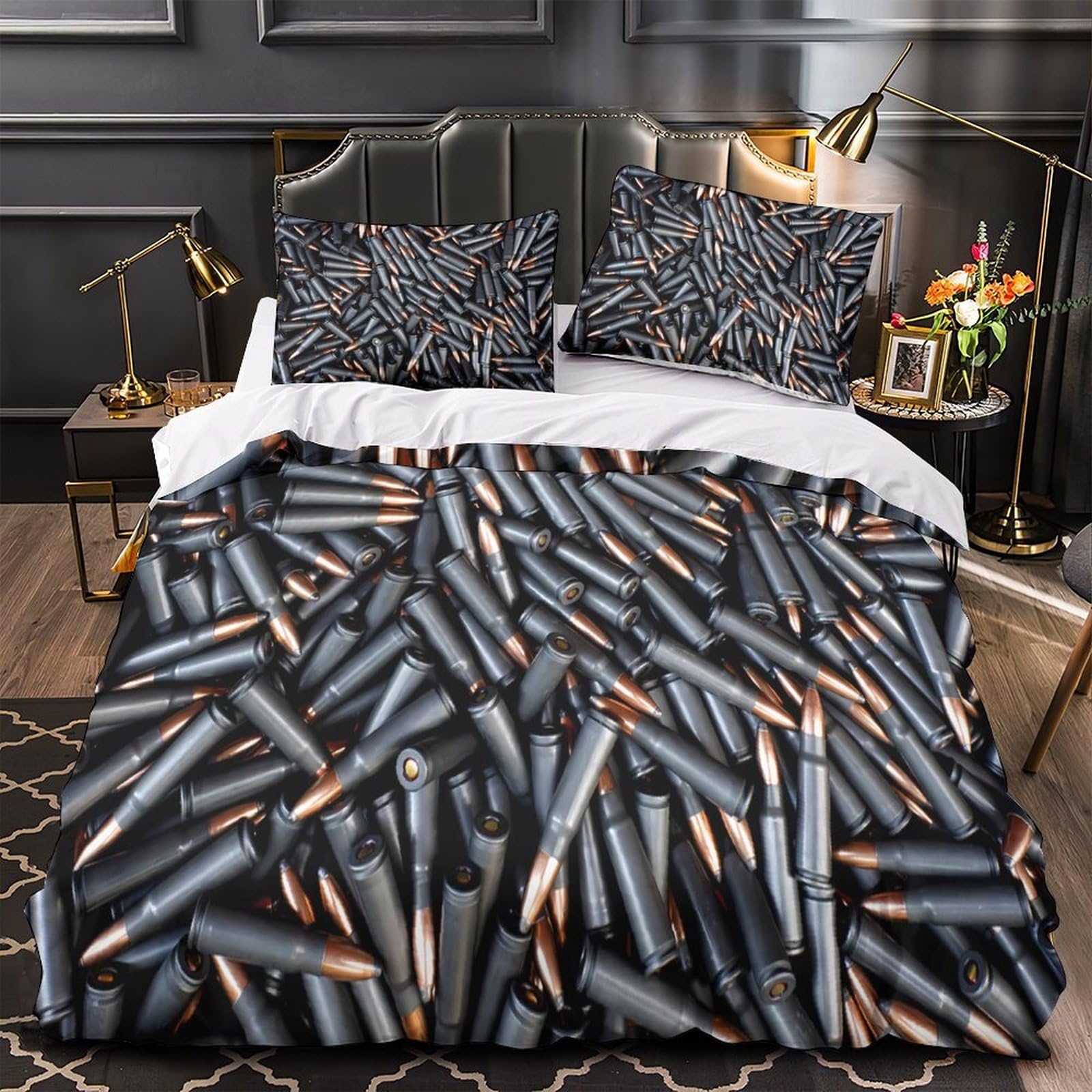 Housse de couette militaire ultra douce en linge de lit microfibre durable