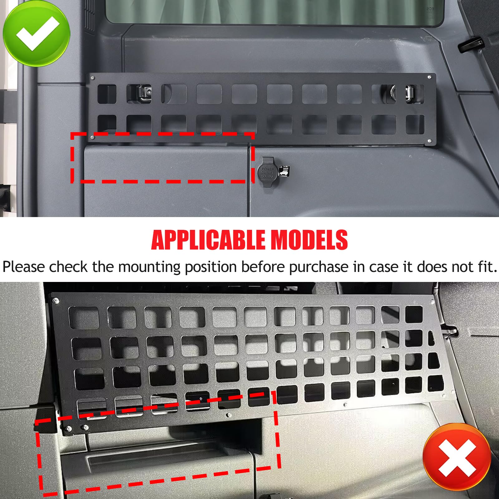 Tumukiw Rear Cargo Rack Trunk Modular Panel Organizers Shelves Compatible with INEOS Grenadier 2022-2025 Trunk Side Molle Storage Rack Basket System Luggage Storage (Left)