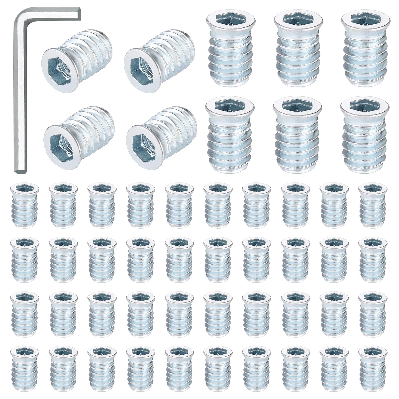 20 PZ M8 Mobili Viti Dadi In Lega Di Zinco Testa Esagonale Bullone - Foto 14