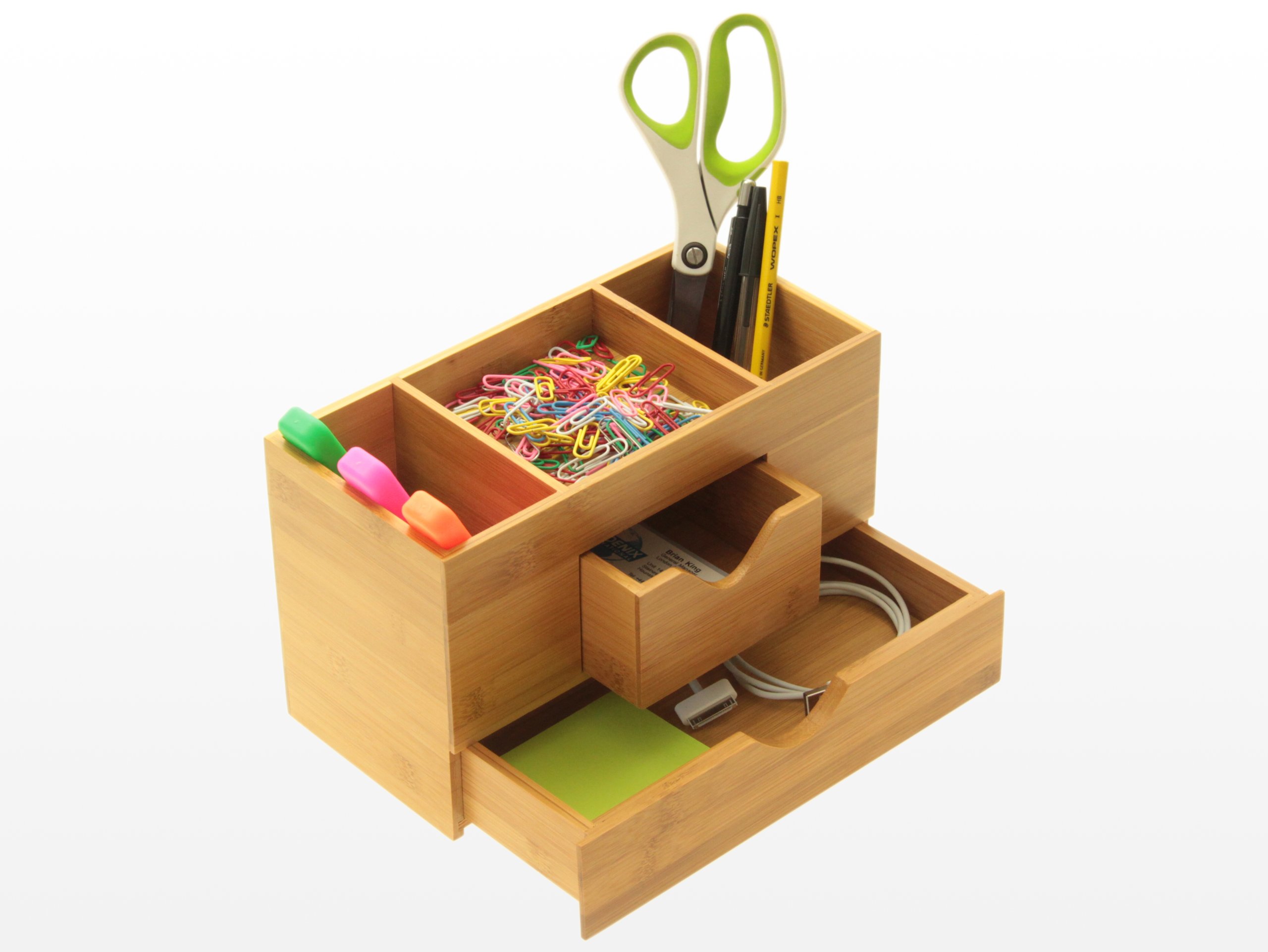 Caja Organizador Escritorio Relaxdays Caja De Bambú Con 6 Compartimentos De Madera Caja Botiquin