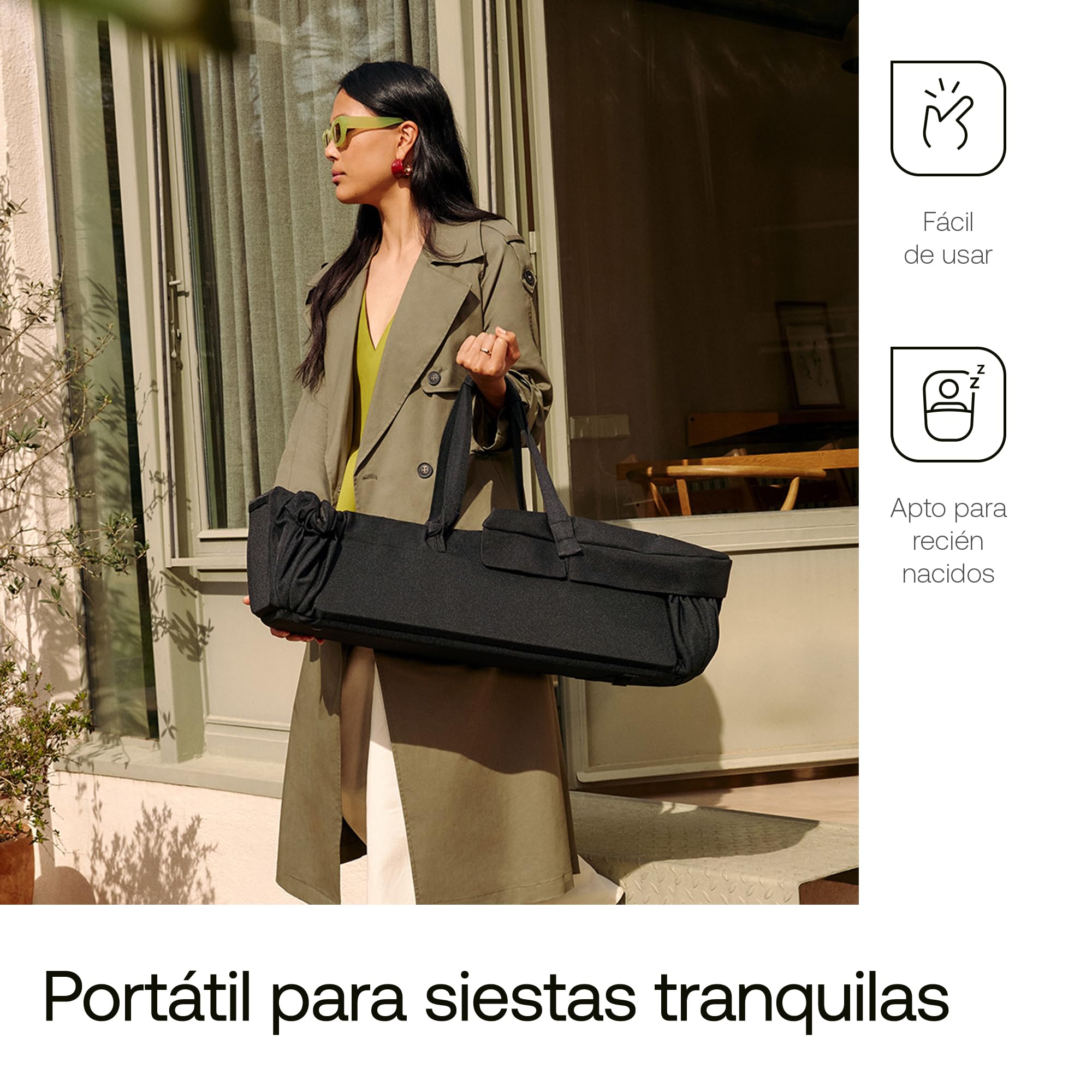 Bugaboo Nido para Bebés, Capazo Portátil 2 en 1 para Recién Nacidos