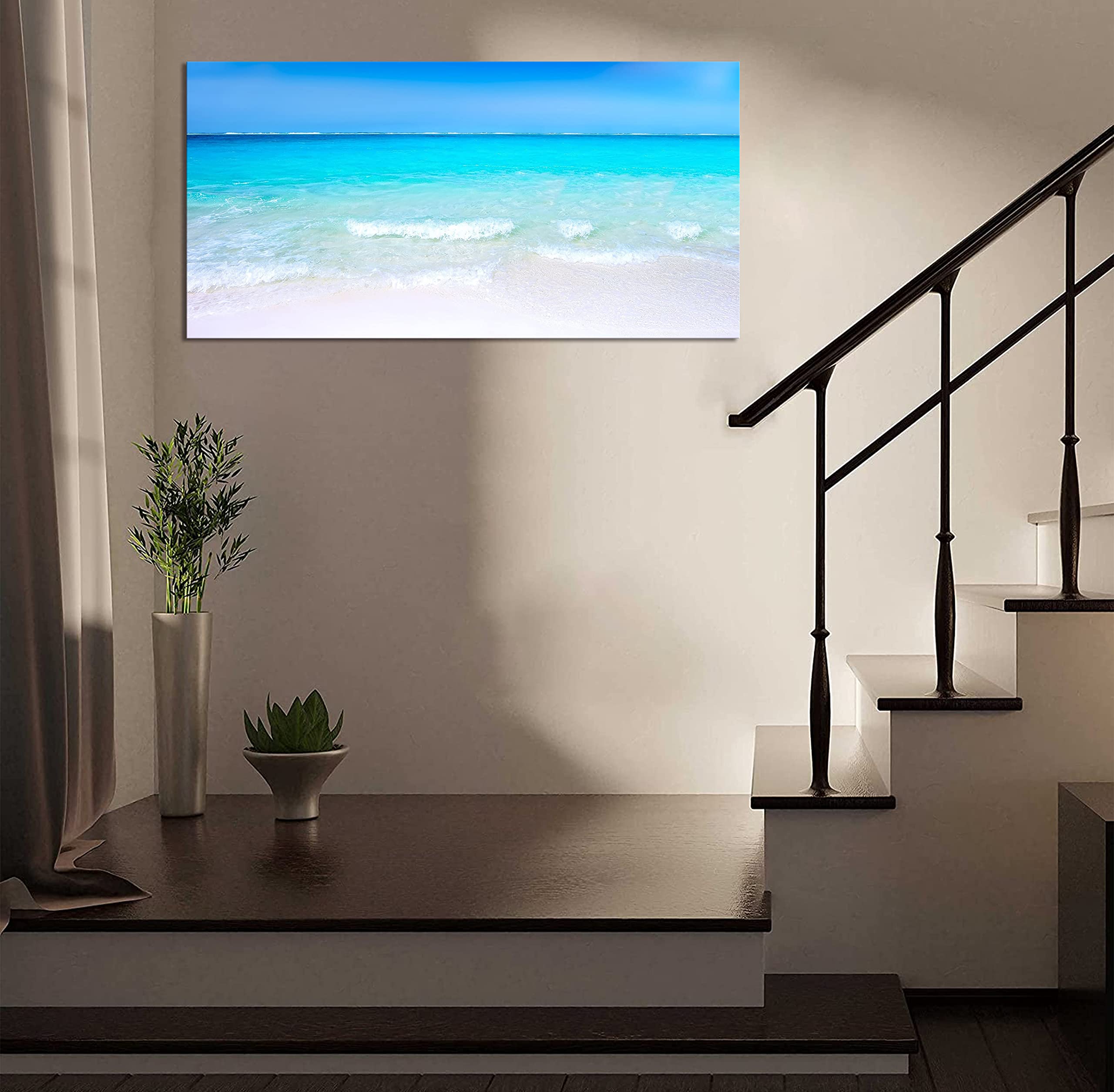 Blue Sky 写真作品 アート インテリア Amazon.co.jp: Sea Picture Wall Art Blue Sky Painting Seascape