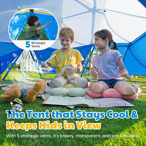 Vista 4 de Zupapa - Escalador en forma de cúpula geométrica para exteriores con capacidad de peso de 750 lb, 3 años de garantía con video de montaje 3D, apto