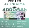 Hawk Gaming HK255 Membrane LCD RGB Kablosuz/Bluetooth%75 Türkçe Gaming Klavye (Gri Yeşil)