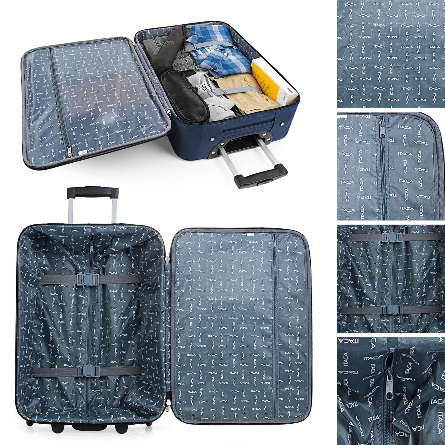 Maletas De Viaje Cabina 55X40X20 Material EVA ligero, Trolley Con Ruedas Ma