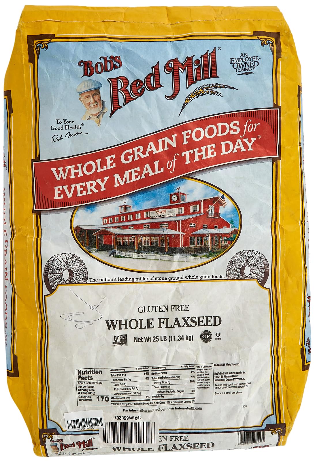Raw Whole Brown Flaxseed by Bob's Red Mill – 25 Pound (Pack of 1)