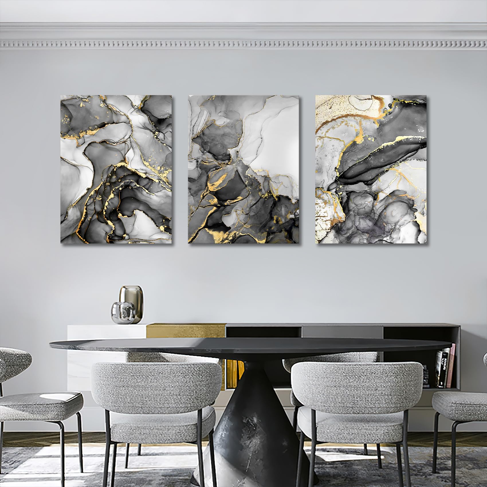 3 Pcs Wooden Framed Canvas Wall Art Set Bohemian Sage Green Canvas Prints Poster Geometric Line Beige Green Pictures for Living Room Bedroom Dinning Room Hallway Stairs Wall Decor 30x40cm x3pcs — view 388