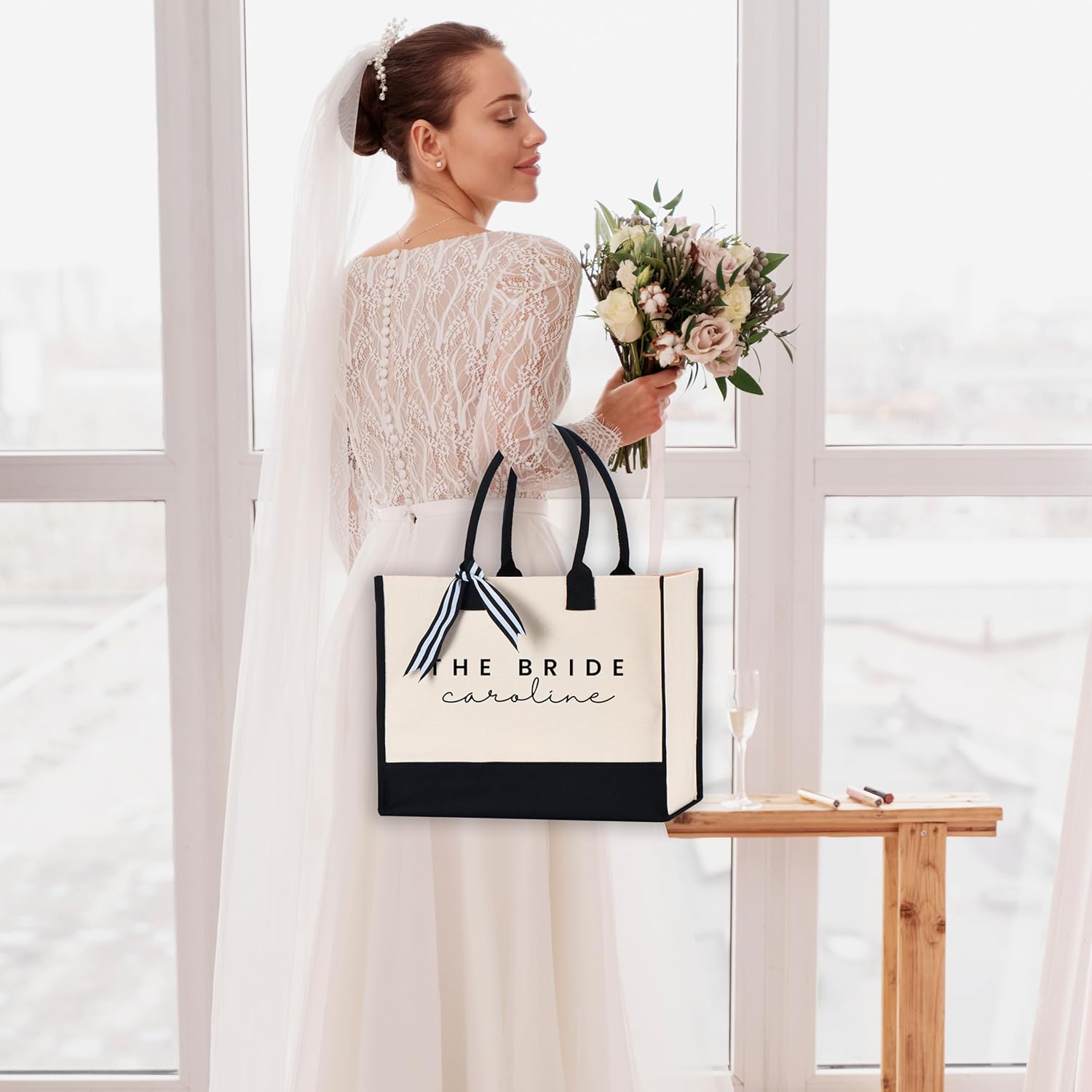 CUSTOM Tote Bags for Bridesmaids, Bride, Maid of Honor, Mother of the Bride, Bride Squad & More - Image 2